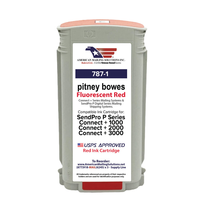 Pitney Bowes 787-1 / 787-0 Red Ink Cartridge