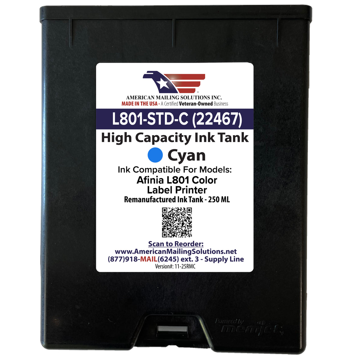 Afinia - L801-STD-C Remanufactured Cyan Ink Cartridge | Save on Ink ...