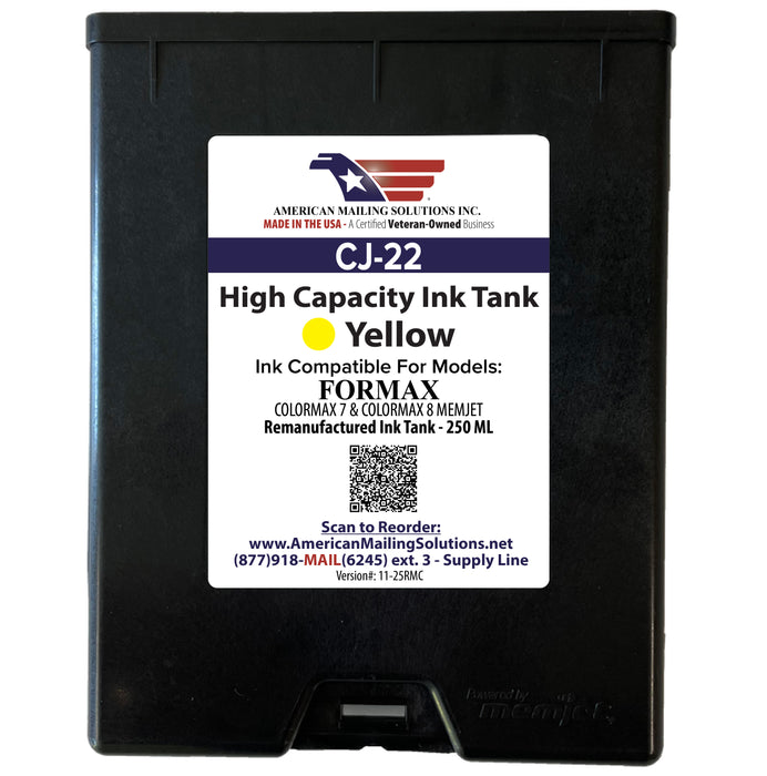 Formax CJ-22 Memjet Yellow Ink Cartridge