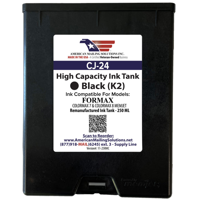 Formax CJ-24 Memjet Remanufactured Memjet Black K2 Ink Cartridge