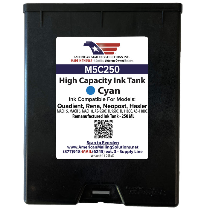 Quadient / Rena - M5C250 Memjet Cyan Ink Cartridge