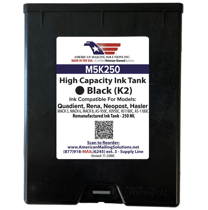 Quadient / Rena - M5K250 Memjet Black K2 Ink Cartridge