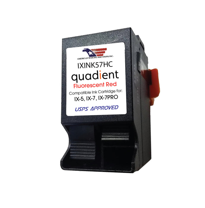 Quadient IXINK57HC Replacement Red Ink Cartridge For iX-5, iX-7, iX-7 PRO